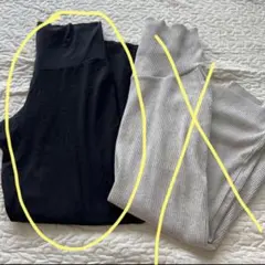 マタニティパンツ M 黒 グレー 2点セット