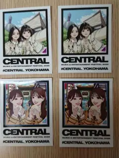 CENTRAL MUSIC 2025ステッカー乃木坂46 日向坂46 4枚