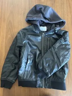 ZARA フード付きレザージャケット 122cm