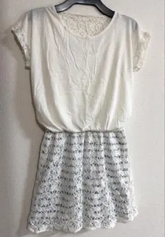 URBAN RESEACH ドッキングワンピース　レース　オフホワイト系Fサイズ