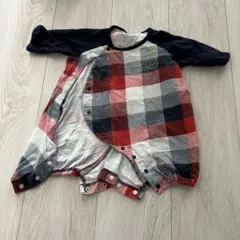 チェック柄ロンパース 50-60cm