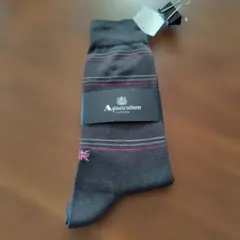 Aquascutum ソックス 25-27cm グレー ボーダーのサムネイル