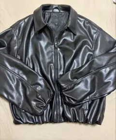 ZARA フェイクレザージャケット ブラック M