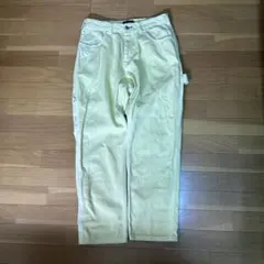 xlarge パンツ　イエロー　緑ステッチ