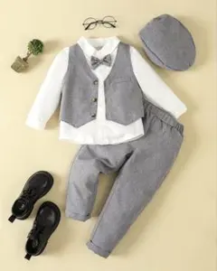フォーマル スーツ 男の子 4点セット 入園式、卒園式、入学式　120