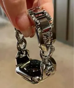 Apple Watch用シルバーチェーンバンド y2k ケルシウムウォッチ