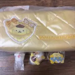ポムポムプリン ポーチ、ガチャガチャ　4点セット