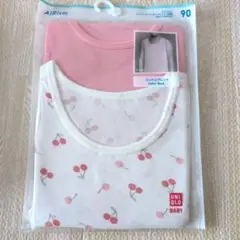 UNIQLO 肌着　エアリズム　コットンブレンド タンクトップ 2枚組90サイズ