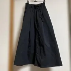 最終価格‼️ブラックアジャスターベルト付きフレアロングスカート
