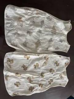 クマ柄 ウサギ柄 スリーパー 約42×60 cm