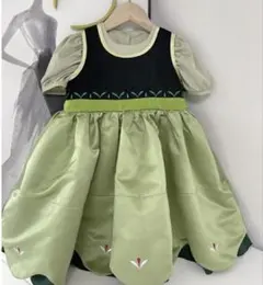 dハロ　アナ風ドレス　プリンセスドレス　コスプレ　長袖