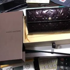 13482 LOUIS VUITTON パープル エナメル 長財布