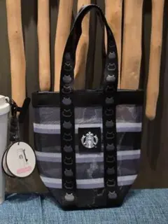 スターバックス海外台湾 2026 ハロウイン　キャット　メッシュホルダー