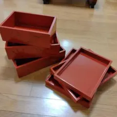 能登蔵出し 輪島塗 朱漆塗 脚付四方膳 二客セット｜能登の手仕事｜漆器