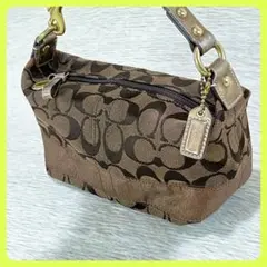 コーチ COACH シグネチャーキャンバス ミニハンドバッグ アクセサリーポーチ