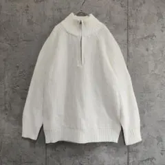 【新品タグ付】JIGGYS SHOP ウォッシャブル ハーフジップ 畦編みニットのサムネイル