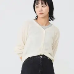 【新品タグ付き】B: MING by BEAMS＊シアーカーディガン＊アイボリー