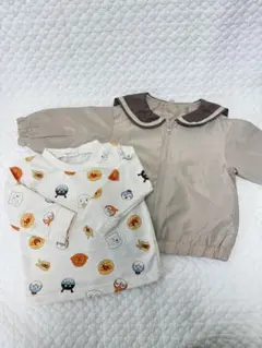 アンパンマンプリント 薄手トレーナーとジャケット 80cm
