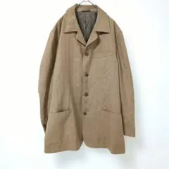 ベルモーレ　ブラウン テーラードジャケット　ボタン付き袖　フロントポケット