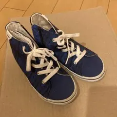 VANS 青 ハイカットスニーカー　美品