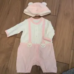 ミキハウス ロンパース ベビー帽子セット