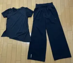 ヨガ　フィットネス　ジム　トレーニングに　プーマウェア　上下セット