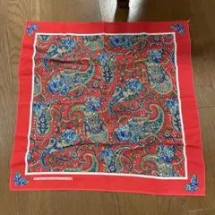 古着屋ペイズリー柄 バンダナ レッド綿バンダナ