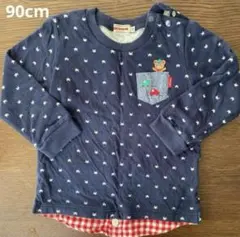 ミキハウス 星柄ロングTシャツ90cm