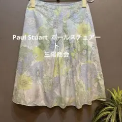 Paul Stuart 三陽商会　花柄ひざ丈フレアスカート サイズ６(M相当)のサムネイル