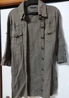 DOSCH カーキシャツ レディース服 長袖 Ｌサイズ　y2k　平成　ギャルのサムネイル