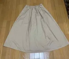 earth music&ecology ベージュ フレアロングスカート F