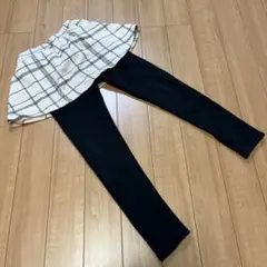 Bee des Bee チェック柄スカート付きレギンス 140