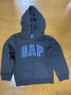 GAP KIDS ギャップキッズ パーカー S グレー フルジップ ロゴ