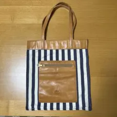 IL BISONTE ストライプ トートバッグ