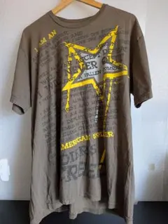 B1【USA製】米軍 US ARMY Tシャツ 2XL 古着 兵士の信条 カーキ