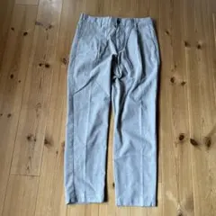 a.v.v 起毛　タックパンツ　ライトグレー　テーパード　イージーパンツ　L