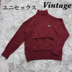 Vintage ヴィンテージ 長袖ニット 厚手 タートルネック ユニセックス