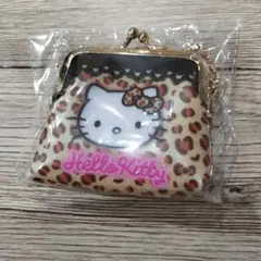 ハローキティPVCがま口ポーチモンチッチ✕ハローキティおそろいアクリルチャーム付