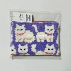 未開封　ラブラリーバイフェイラー モフモフネコチャン ティッシュポーチパープル