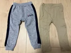 FILA グレー スウェットパンツ サイドストライプ