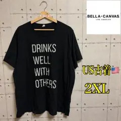 【アメリカ古着】BELLA + CANVAS ブラック Tシャツ 2XL
