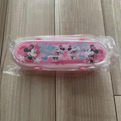 ミニーマウス　スリム2段ランチボックス（箸付き）