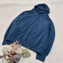 【ユニクロ】メンズ スウェットプルパーカー ブルー 大きいサイズ 3XL ●