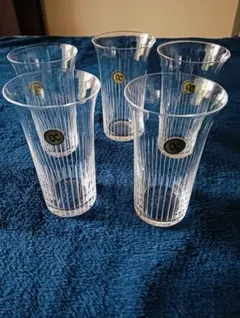 昭和レトロ　　一口ビール朝顔 クリスタルグラス　 　　　　　OHARAGLASS