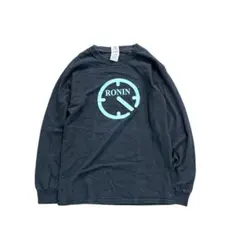 7BS3【GILDAN】両面プリント　長袖Tシャツ　カットソー　ブラック　古着のサムネイル