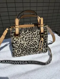 美品‼️Samantha Vega レオパード柄 ファー トートバッグのサムネイル