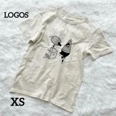 ロゴス/Tシャツ/アウトドアプリント/コットン/XSサイズ/ナチュラルカラー