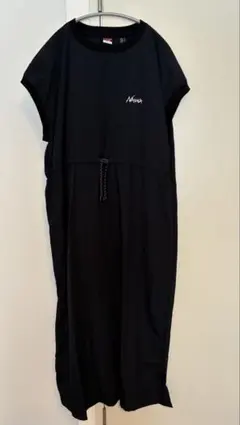 SINME リネンカシュクールワンピース ブラック M-long - メルカリ