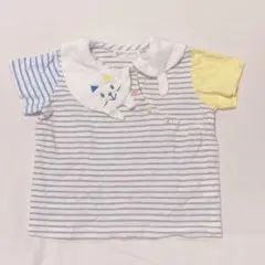 baby cheer 猫襟ストライプ Tシャツ トップス 男の子 女の子のサムネイル