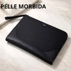 美品PELLE MORBIDAペッレ モルビダCapitano クラッチバッグ黒